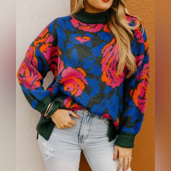 JODIFL- Aryanna Floral Sweater-Women’s Size 3X - Picture 1 of 4